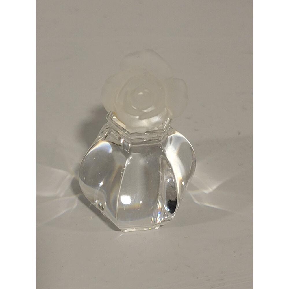2in Crystal Rose In Vase Signed Swarovski Vintage